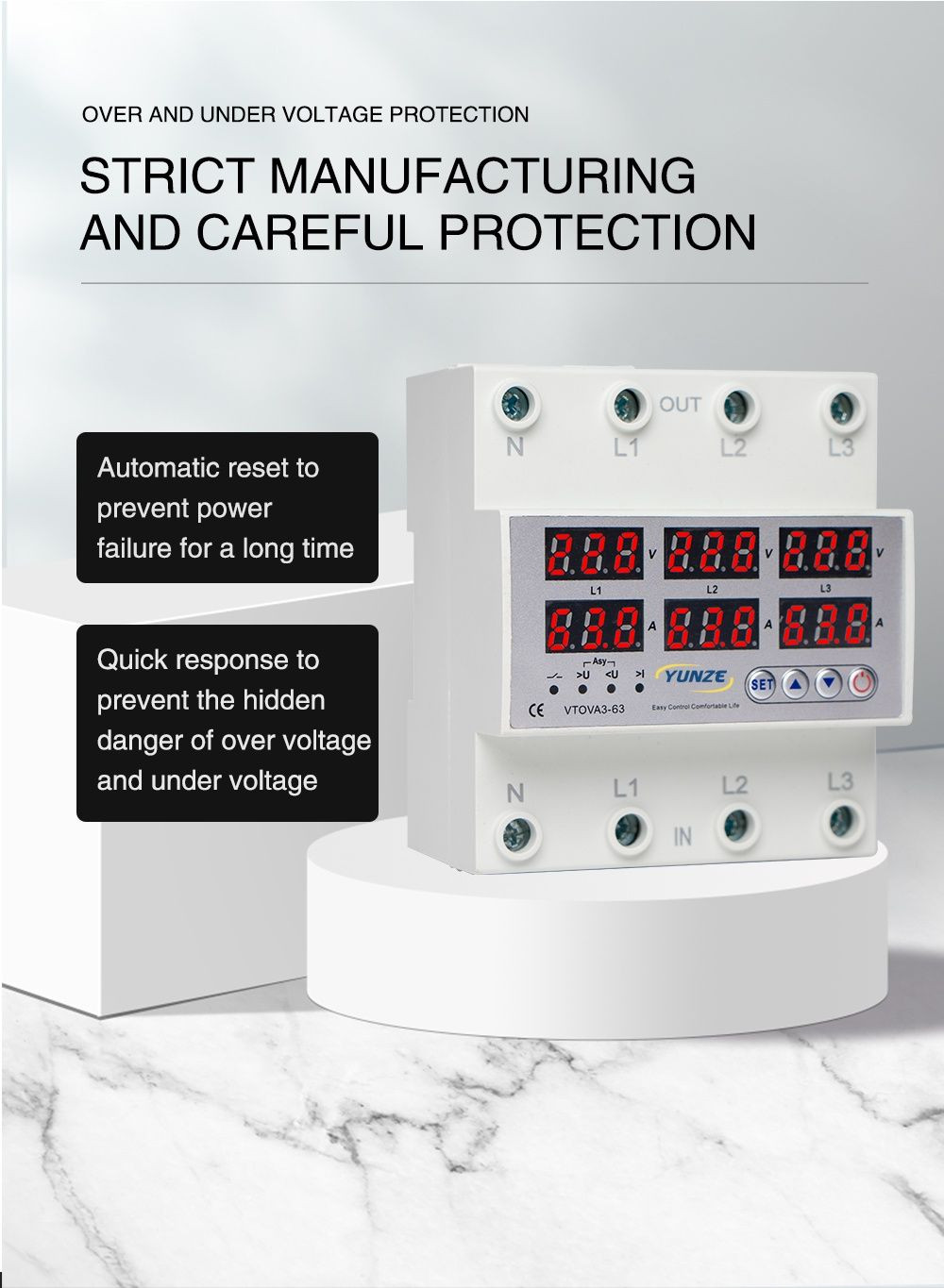 Three-phase Overvoltage and Undervoltage Protector