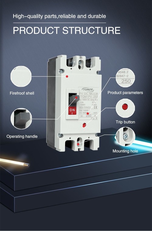 White DC Molded Case Circuit Breaker